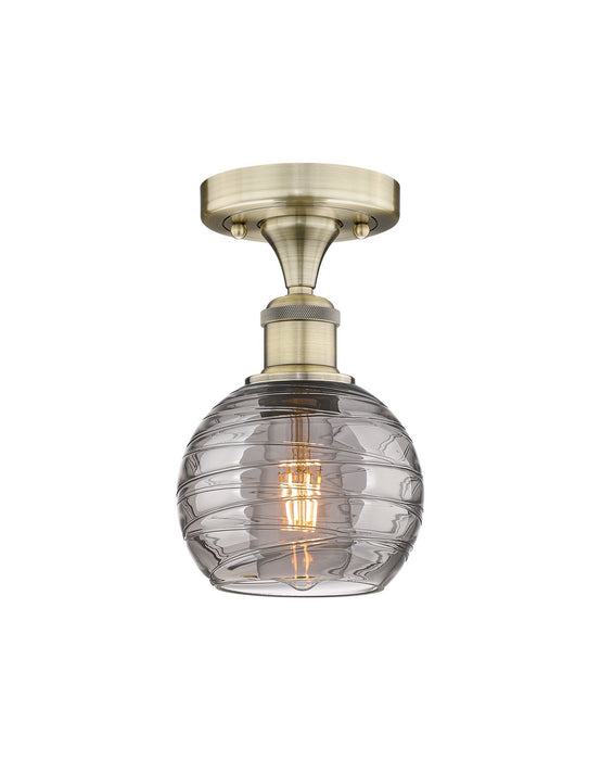 Innovations 616-1F-AB-G1213-6SM One Light Semi-Flush Mount, Antique Brass