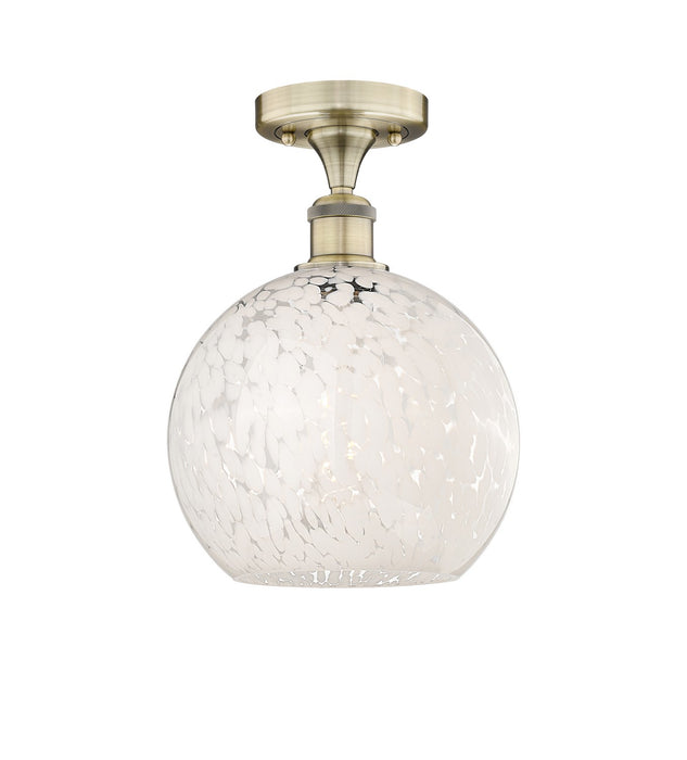 Innovations 616-1F-AB-G1216-10WM LED Semi-Flush Mount, Antique Brass