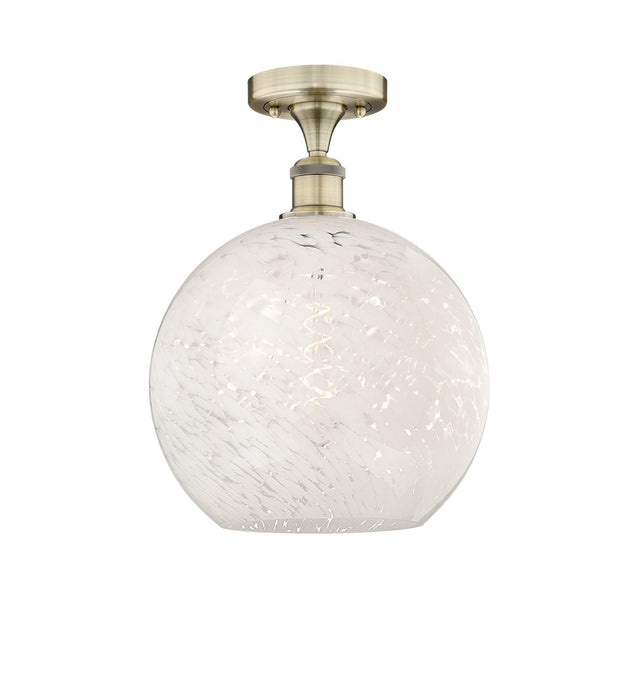 Innovations 616-1F-AB-G1216-12WM LED Semi-Flush Mount, Antique Brass