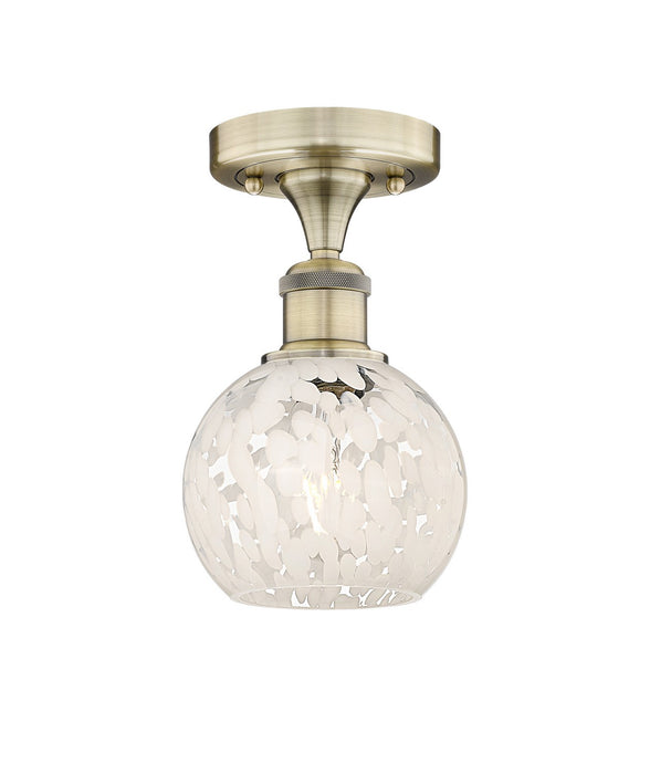 Innovations 616-1F-AB-G1216-6WM LED Semi-Flush Mount, Antique Brass