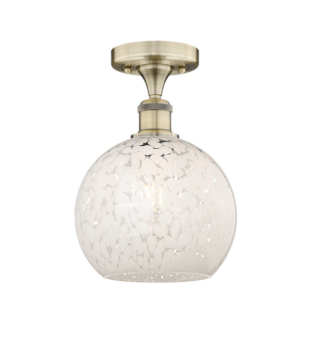Innovations 616-1F-AB-G1216-8WM LED Semi-Flush Mount, Antique Brass