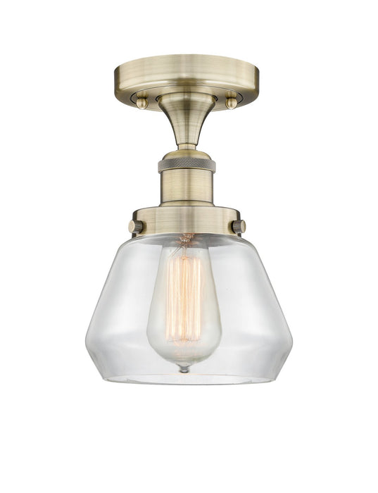 Innovations 616-1F-AB-G172 One Light Semi-Flush Mount, Antique Brass