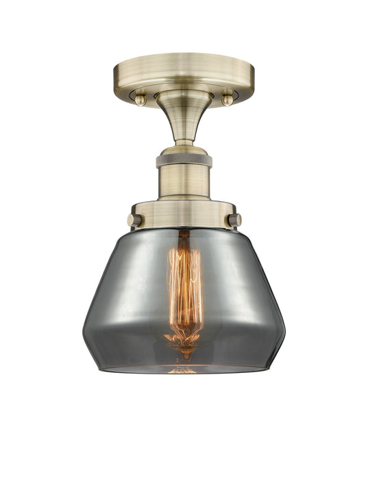 Innovations 616-1F-AB-G173 One Light Semi-Flush Mount, Antique Brass