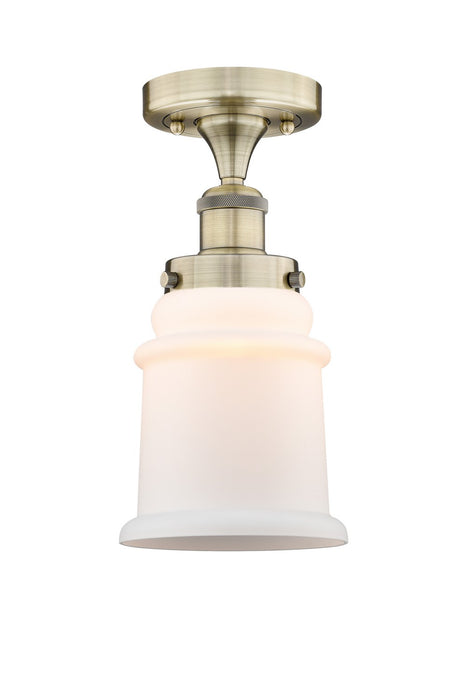 Innovations 616-1F-AB-G181 One Light Semi-Flush Mount, Antique Brass