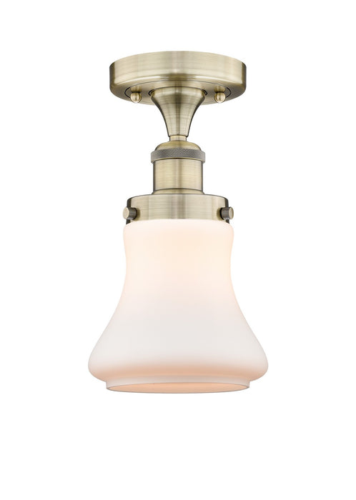 Innovations 616-1F-AB-G191 One Light Semi-Flush Mount, Antique Brass