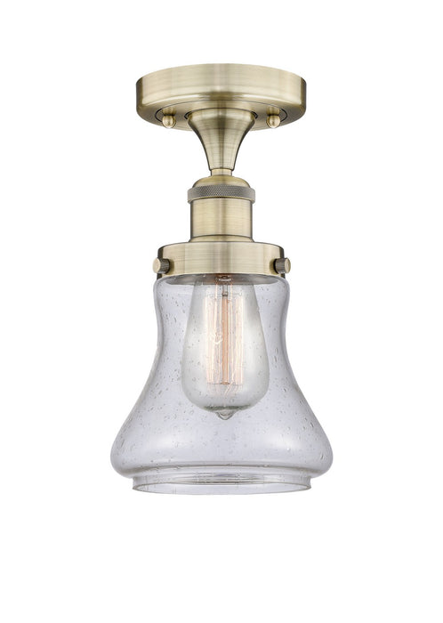 Innovations 616-1F-AB-G194 One Light Semi-Flush Mount, Antique Brass