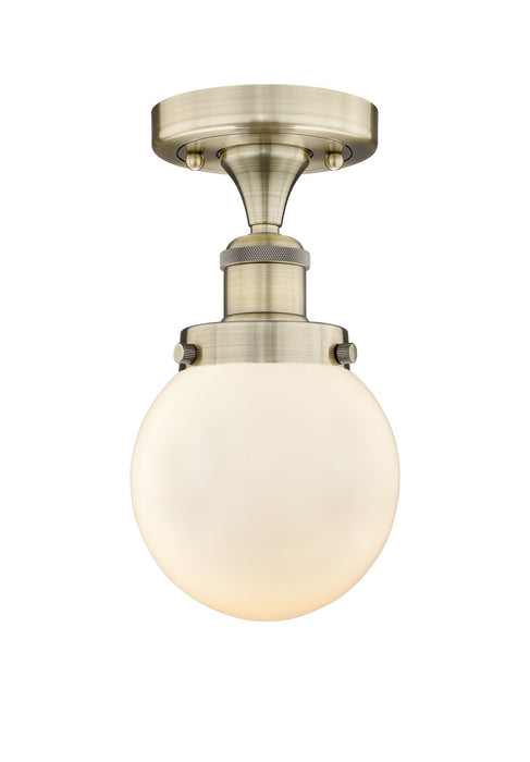 Innovations 616-1F-AB-G201-6 One Light Semi-Flush Mount, Antique Brass