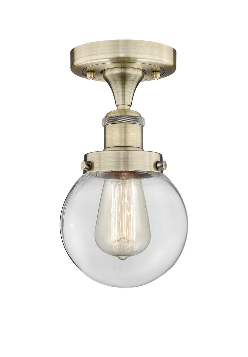 Innovations 616-1F-AB-G202-6 One Light Semi-Flush Mount, Antique Brass