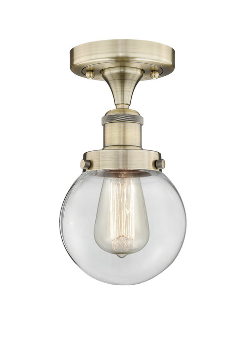 Innovations 616-1F-AB-G202-6 One Light Semi-Flush Mount, Antique Brass