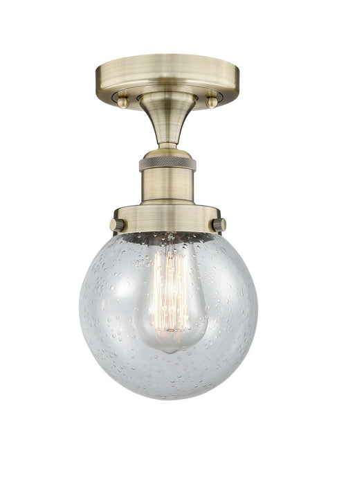 Innovations 616-1F-AB-G204-6 One Light Semi-Flush Mount, Antique Brass