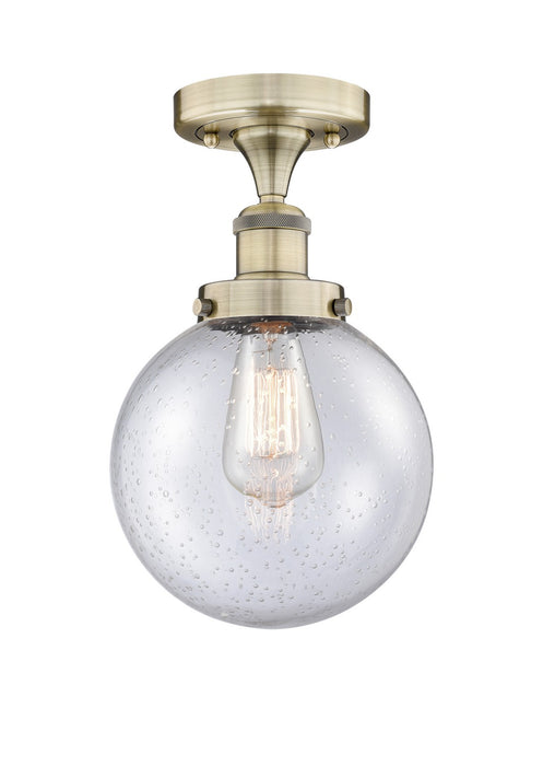 Innovations 616-1F-AB-G204-8 One Light Semi-Flush Mount, Antique Brass