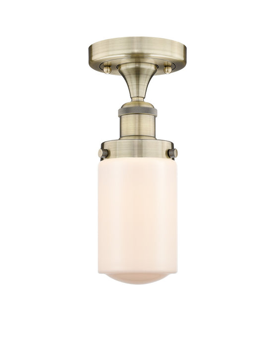 Innovations 616-1F-AB-G311 One Light Semi-Flush Mount, Antique Brass