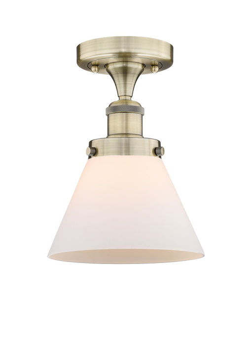 Innovations 616-1F-AB-G41 One Light Semi-Flush Mount, Antique Brass