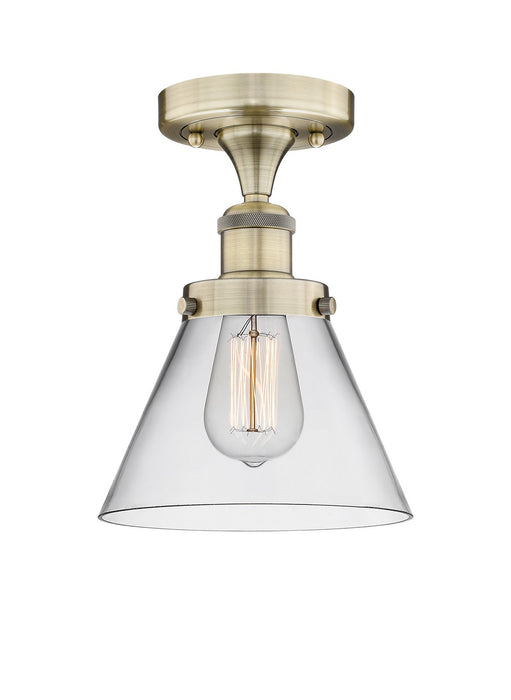 Innovations 616-1F-AB-G42 One Light Semi-Flush Mount, Antique Brass