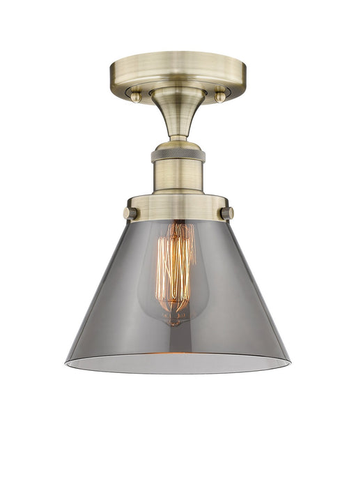 Innovations 616-1F-AB-G43 One Light Semi-Flush Mount, Antique Brass