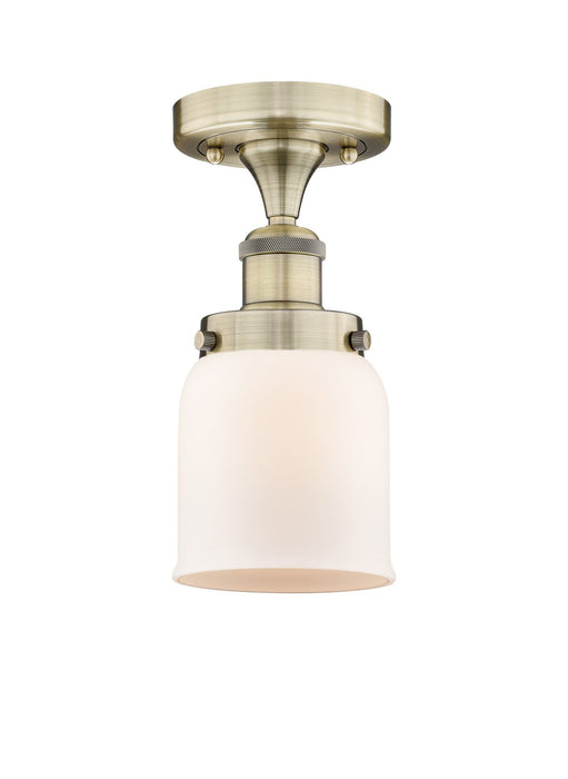 Innovations 616-1F-AB-G51 One Light Semi-Flush Mount, Antique Brass