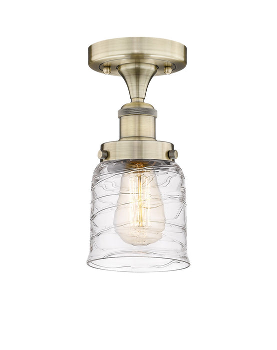 Innovations 616-1F-AB-G513 One Light Semi-Flush Mount, Antique Brass