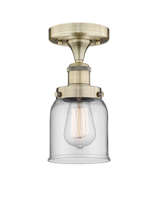 Innovations 616-1F-AB-G52 One Light Semi-Flush Mount, Antique Brass