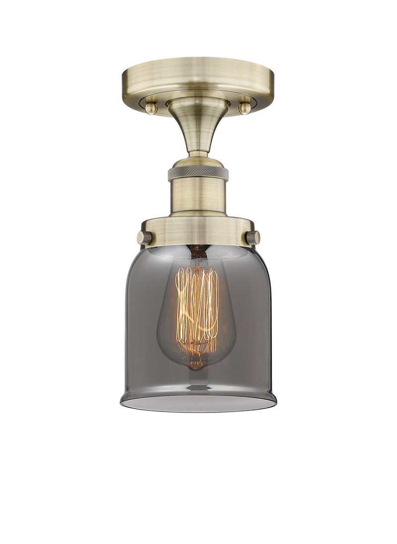 Innovations 616-1F-AB-G53 One Light Semi-Flush Mount, Antique Brass