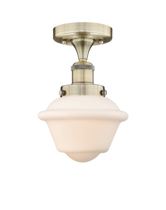 Innovations 616-1F-AB-G531 One Light Semi-Flush Mount, Antique Brass
