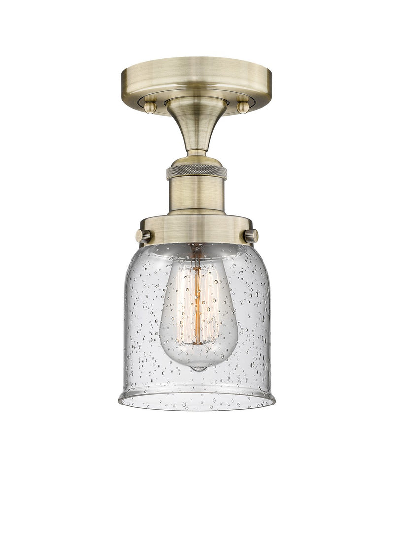 Innovations 616-1F-AB-G54 One Light Semi-Flush Mount, Antique Brass