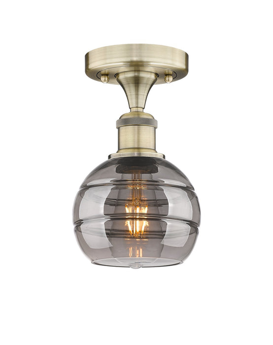 Innovations 616-1F-AB-G556-6SM One Light Semi-Flush Mount, Antique Brass