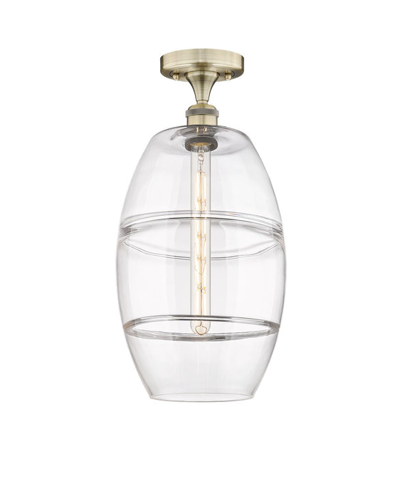 Innovations 616-1F-AB-G557-10CL One Light Semi-Flush Mount, Antique Brass