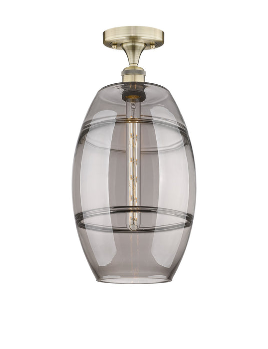 Innovations 616-1F-AB-G557-10SM One Light Semi-Flush Mount, Antique Brass