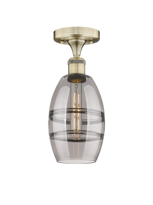 Innovations 616-1F-AB-G557-6SM One Light Semi-Flush Mount, Antique Brass