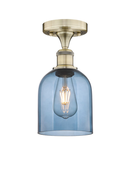Innovations 616-1F-AB-G558-6BL One Light Semi-Flush Mount, Antique Brass