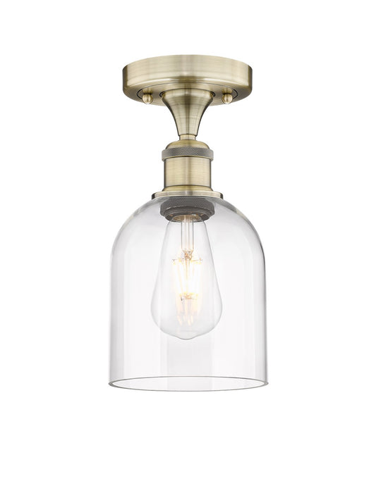 Innovations 616-1F-AB-G558-6CL One Light Semi-Flush Mount, Antique Brass