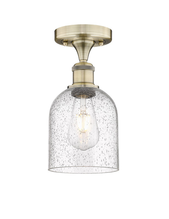 Innovations 616-1F-AB-G558-6SDY One Light Semi-Flush Mount, Antique Brass