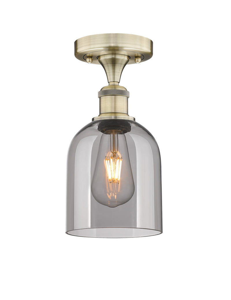 Innovations 616-1F-AB-G558-6SM One Light Semi-Flush Mount, Antique Brass