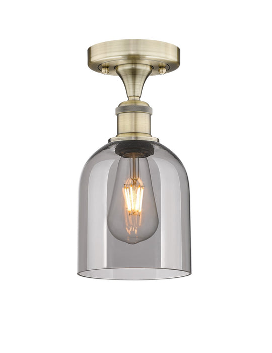Innovations 616-1F-AB-G558-6SM One Light Semi-Flush Mount, Antique Brass
