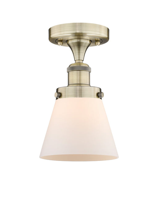 Innovations 616-1F-AB-G61 One Light Semi-Flush Mount, Antique Brass