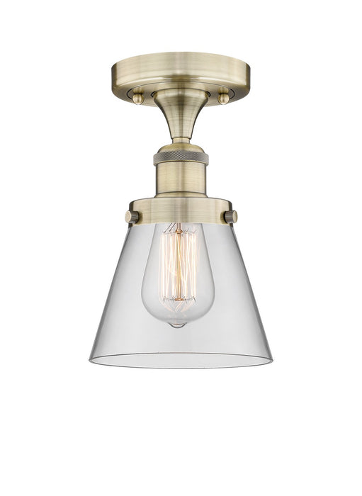 Innovations 616-1F-AB-G62 One Light Semi-Flush Mount, Antique Brass
