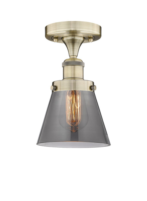 Innovations 616-1F-AB-G63 One Light Semi-Flush Mount, Antique Brass