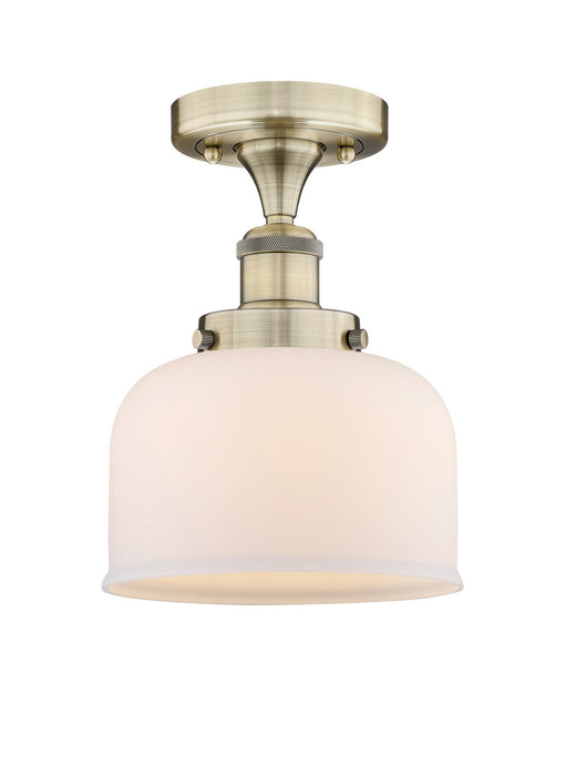 Innovations 616-1F-AB-G71 One Light Semi-Flush Mount, Antique Brass