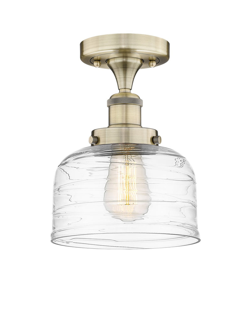 Innovations 616-1F-AB-G713 One Light Semi-Flush Mount, Antique Brass