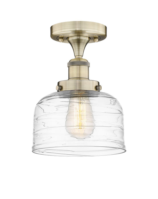 Innovations 616-1F-AB-G713 One Light Semi-Flush Mount, Antique Brass