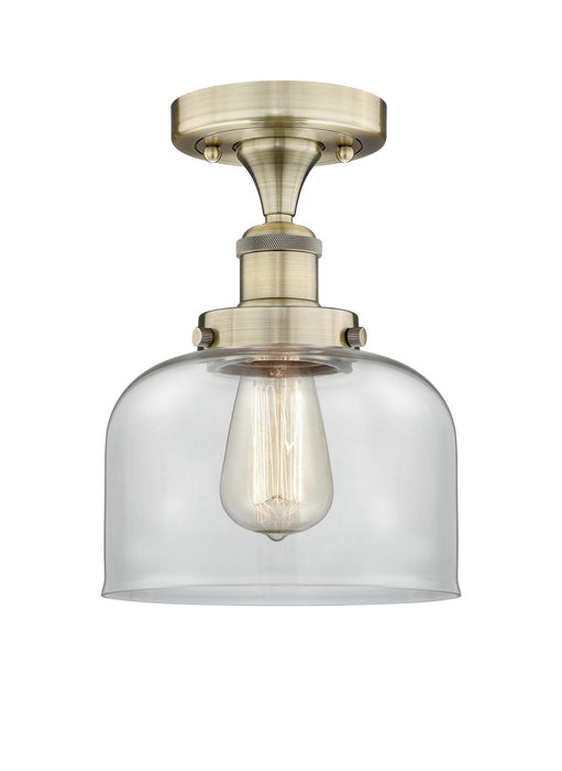 Innovations 616-1F-AB-G72 One Light Semi-Flush Mount, Antique Brass