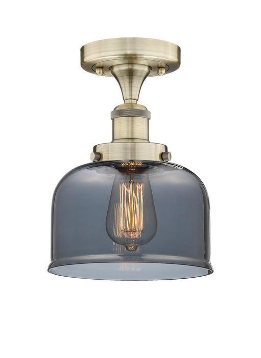 Innovations 616-1F-AB-G73 One Light Semi-Flush Mount, Antique Brass