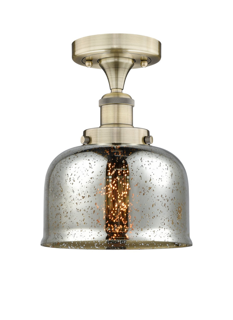 Innovations 616-1F-AB-G78 One Light Semi-Flush Mount, Antique Brass