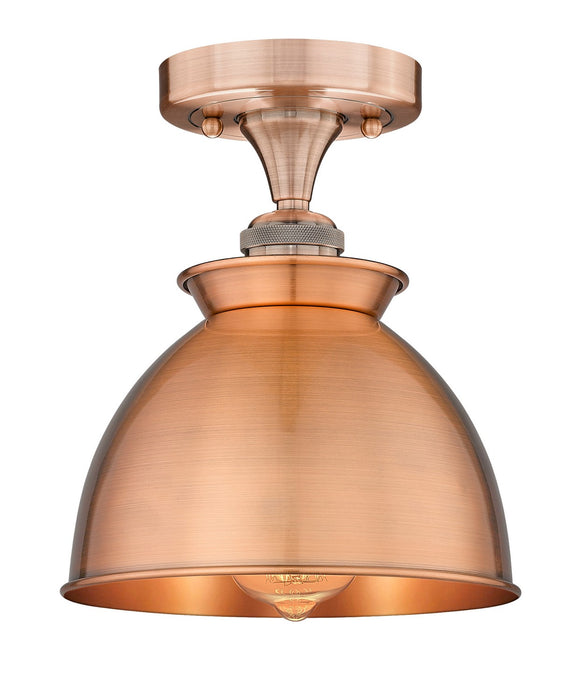Innovations 616-1F-AC-M14-AC One Light Semi-Flush Mount, Antique Copper