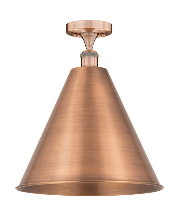 Innovations 616-1F-AC-MBC-16-AC One Light Semi-Flush Mount, Antique Copper