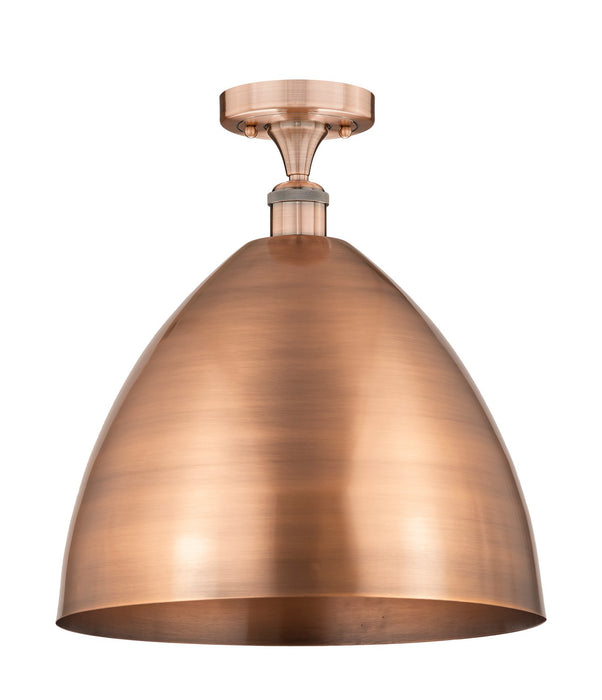 Innovations 616-1F-AC-MBD-16-AC One Light Semi-Flush Mount, Antique Copper