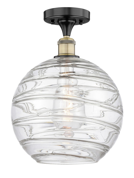 Innovations 616-1F-BAB-G1213-12 One Light Semi-Flush Mount, Black Antique Brass