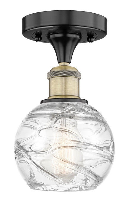 Innovations 616-1F-BAB-G1213-6 One Light Semi-Flush Mount, Black Antique Brass