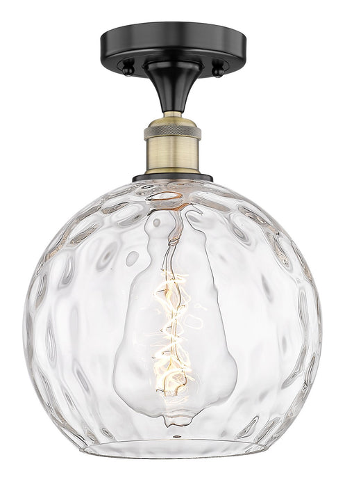 Innovations 616-1F-BAB-G1215-10 One Light Semi-Flush Mount, Black Antique Brass
