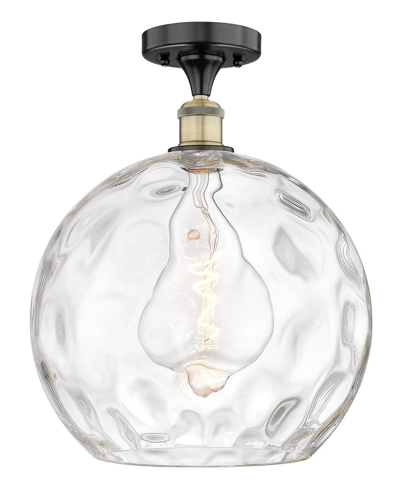 Innovations 616-1F-BAB-G1215-14 One Light Semi-Flush Mount, Black Antique Brass